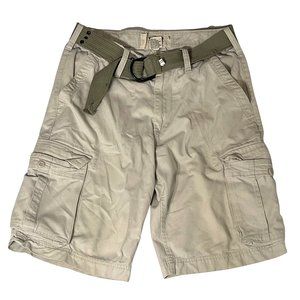 Urban Pipeline Belted Cargo Shorts Men Size 33 Khaki